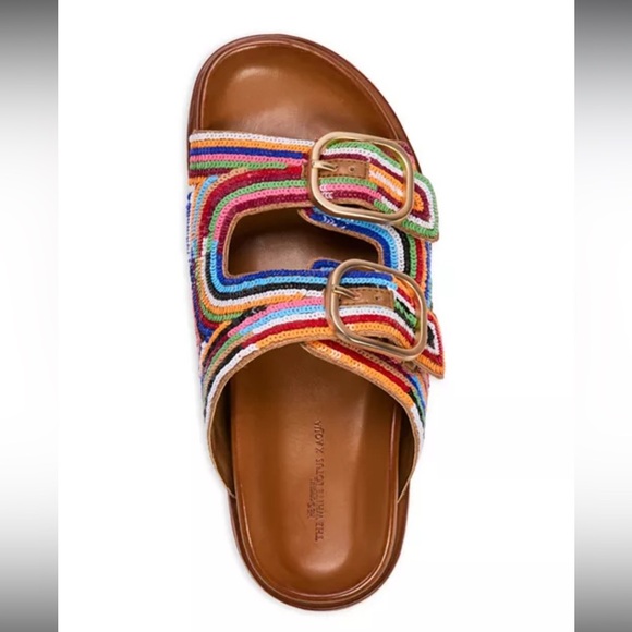 🔥The White Lotus X Aqua Colorful Sequin Women's Sandals🔥 - Picture 2 of 5